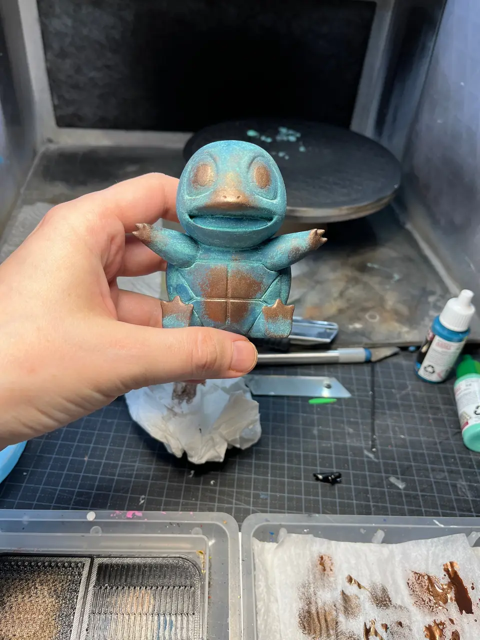 A painted Pokémon model